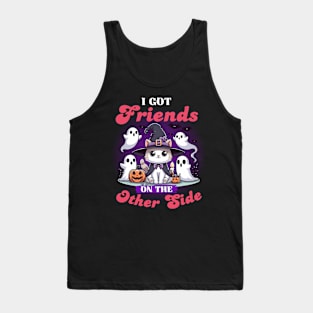 Friends on the Other Side - Cute Witch Cat Tank Top